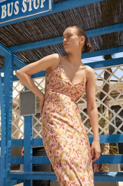 Aggie Maxi Dress Pink Vine