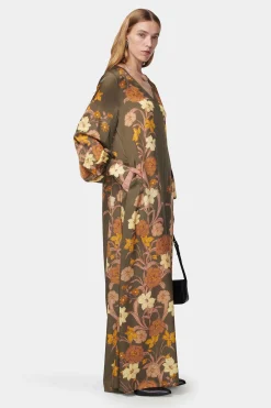 Agnes Dress Moss Floral