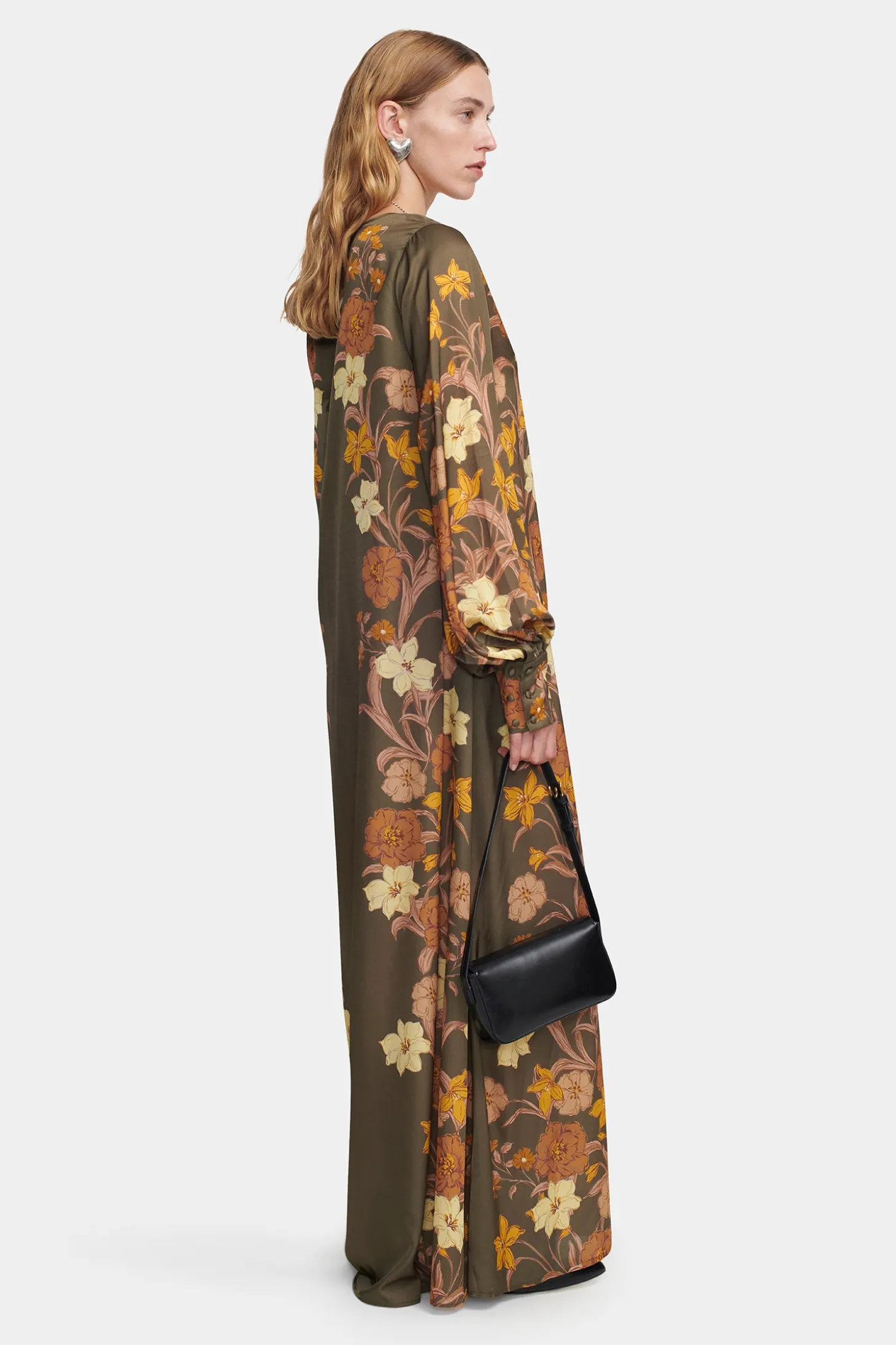 Agnes Dress Moss Floral