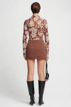 Aire Top Chocolate Floral