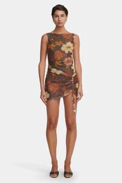 Alba Mini Dress Moss Floral