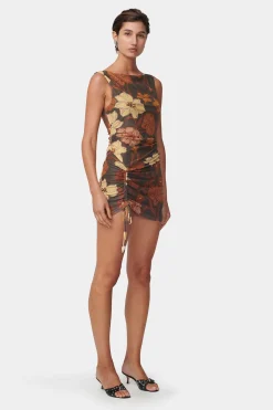 Alba Mini Dress Moss Floral