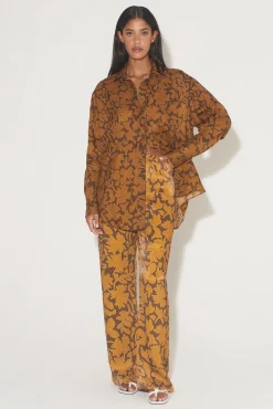 Alida Pant Cocoa Leaf