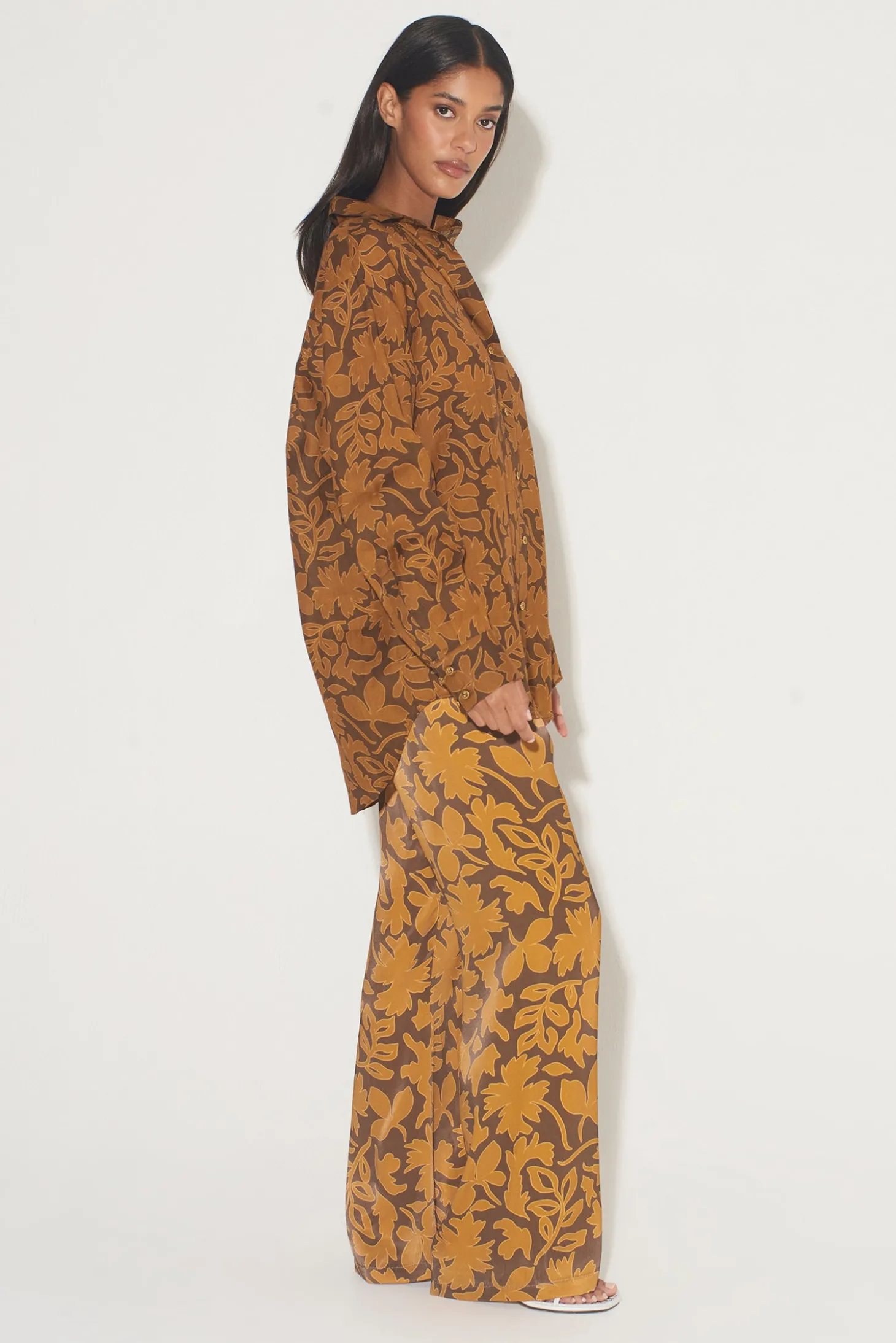 Alida Pant Cocoa Leaf