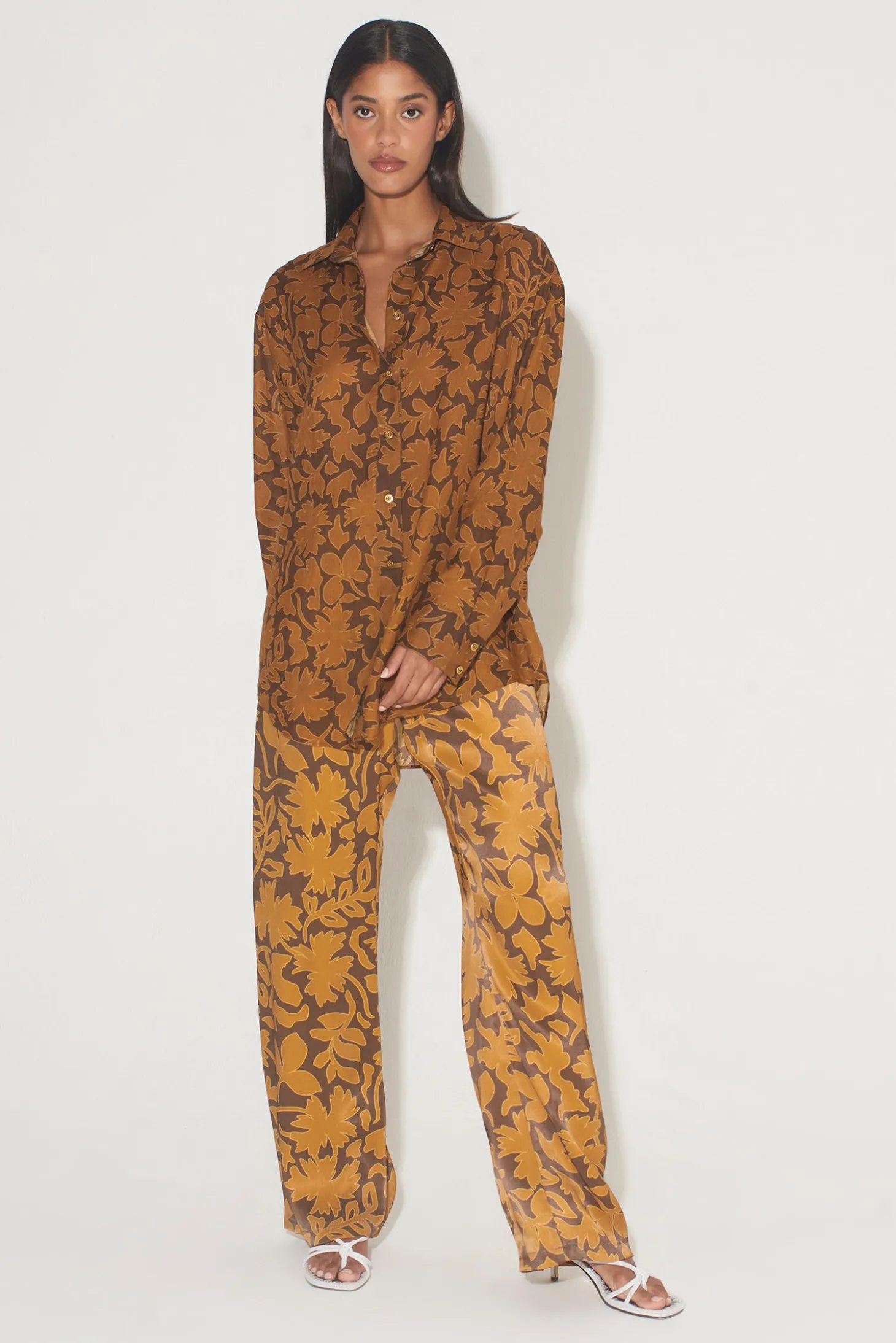 Alida Pant Cocoa Leaf