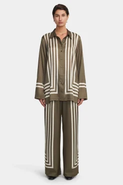 Allora Shirt Moss Stripe