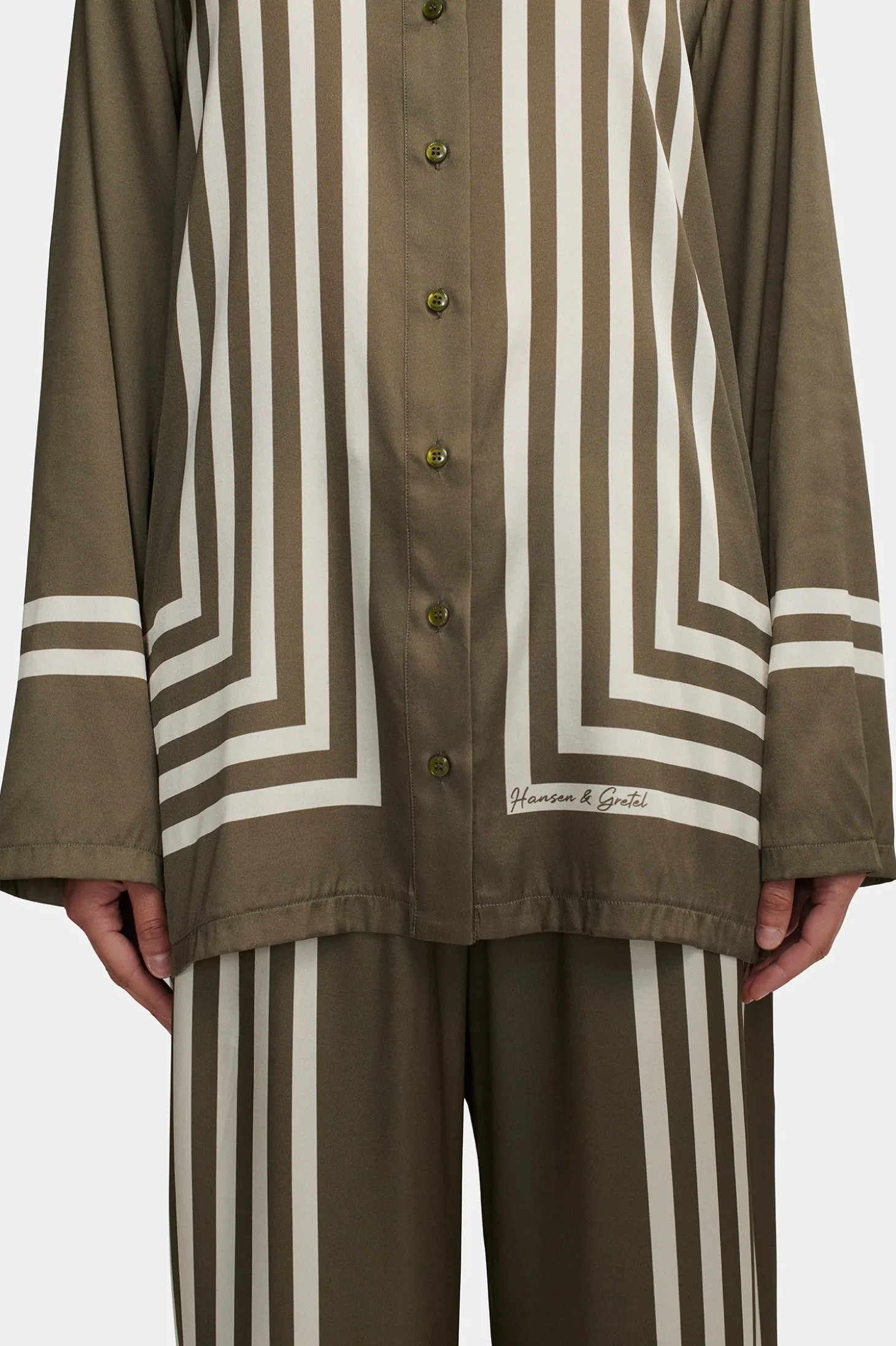 Allora Shirt Moss Stripe