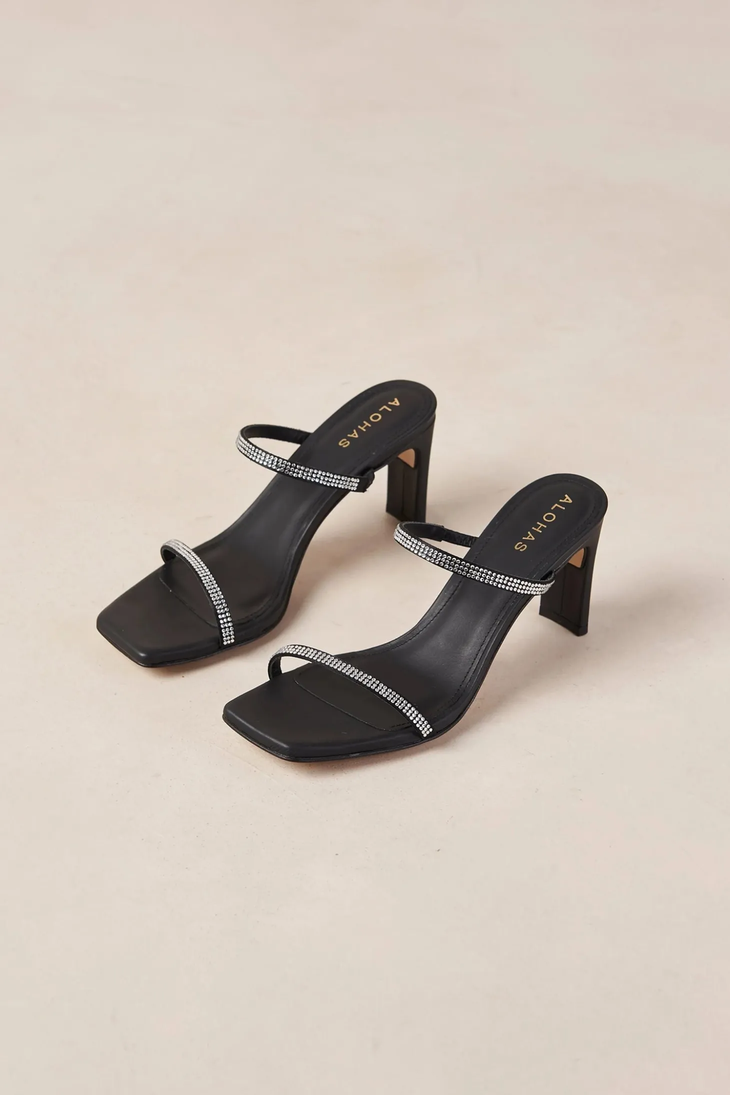 Alohas Cannes Heel Glow Black