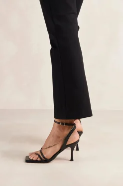 Alohas Straps Chain Heel Black