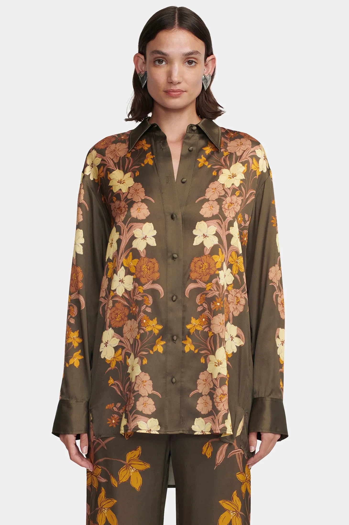 Ambrose Shirt Moss Floral