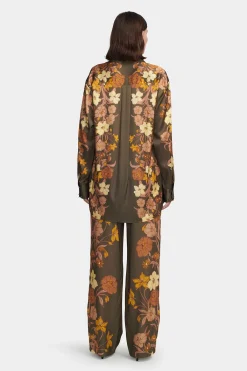Ambrose Shirt Moss Floral