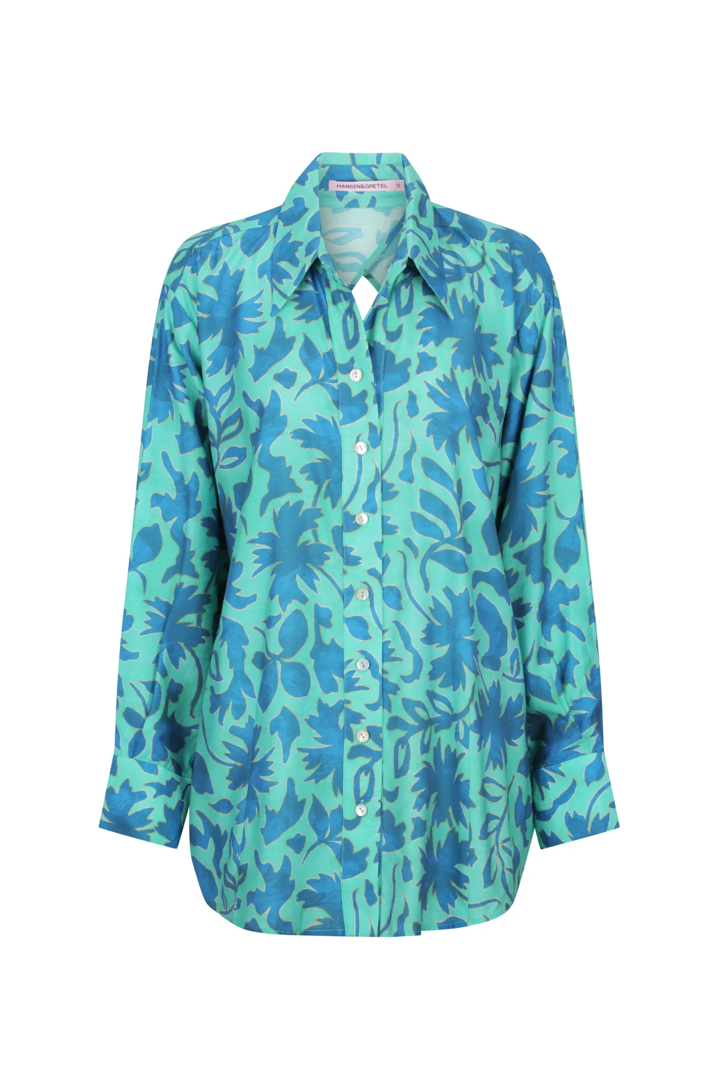 Barclay Shirt Aqua Leaf