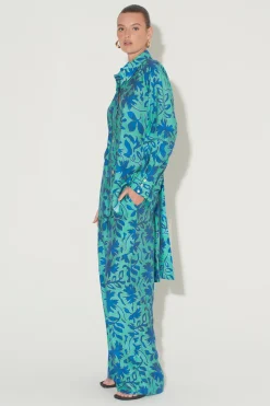 Barclay Shirt Aqua Leaf