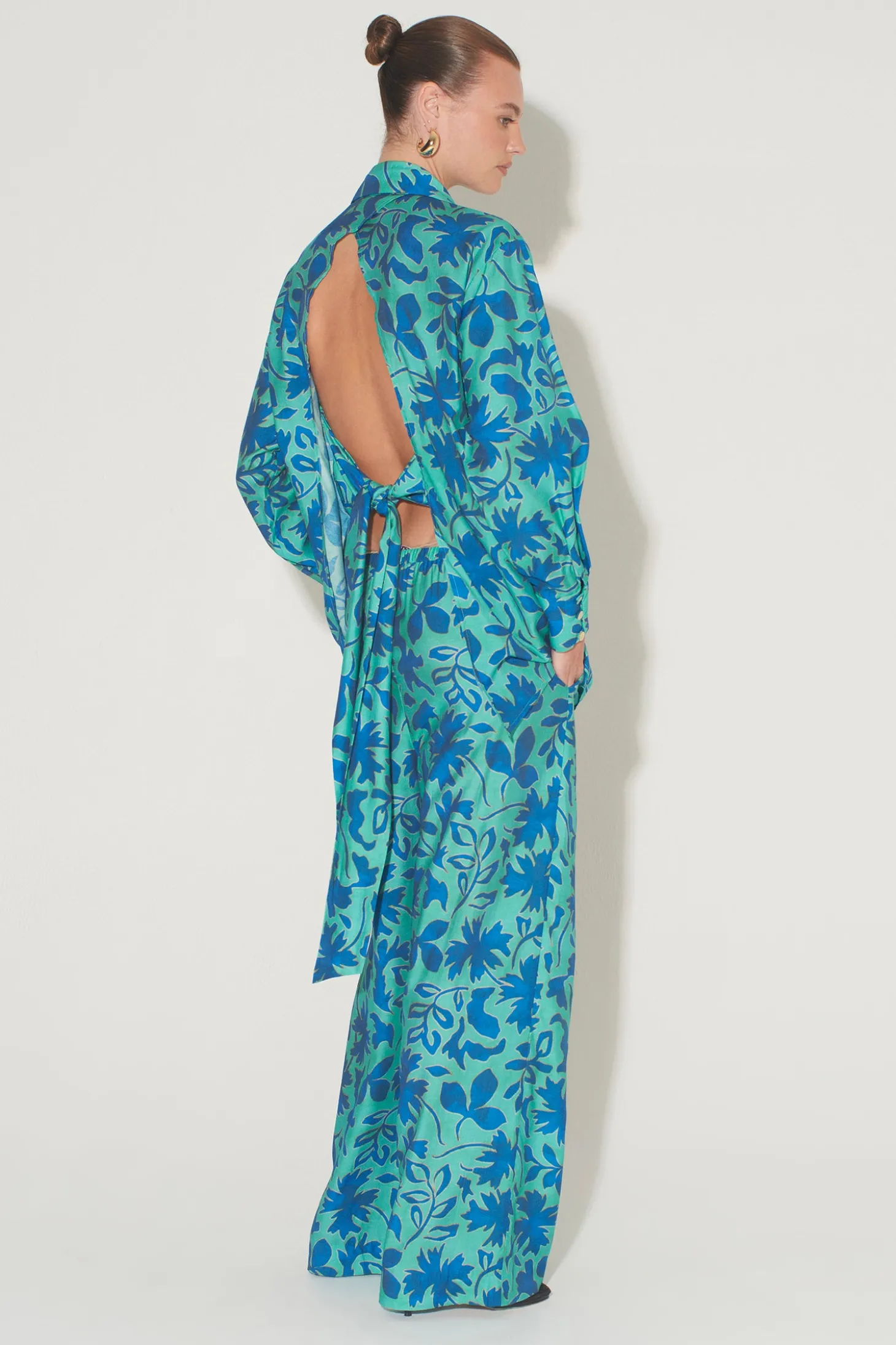 Barclay Shirt Aqua Leaf