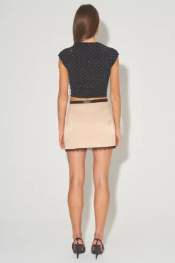 Baxter Lace Skirt Biscotti