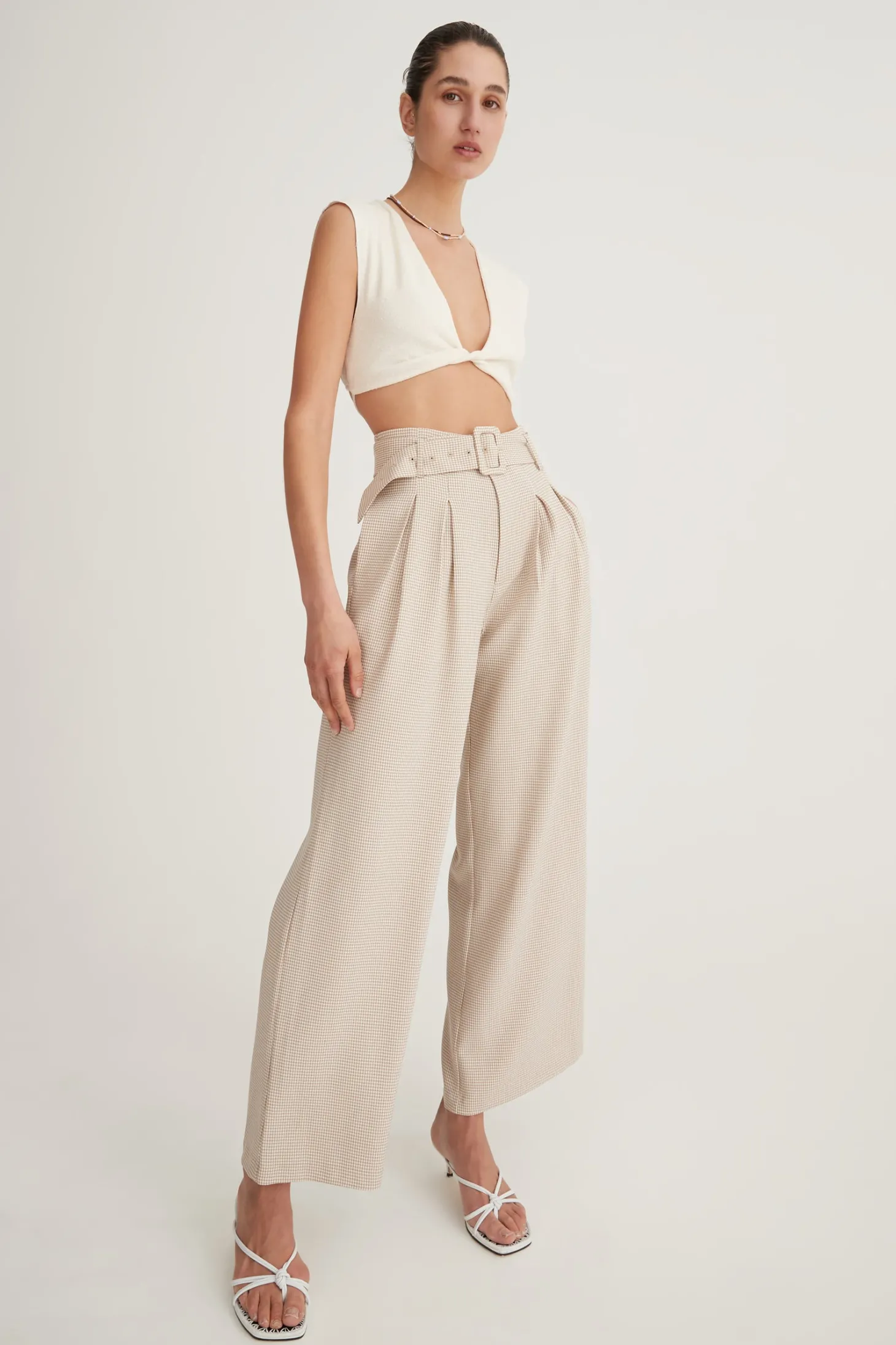 Belinda Pant Natural Check