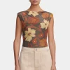 Bertie Top Moss Floral