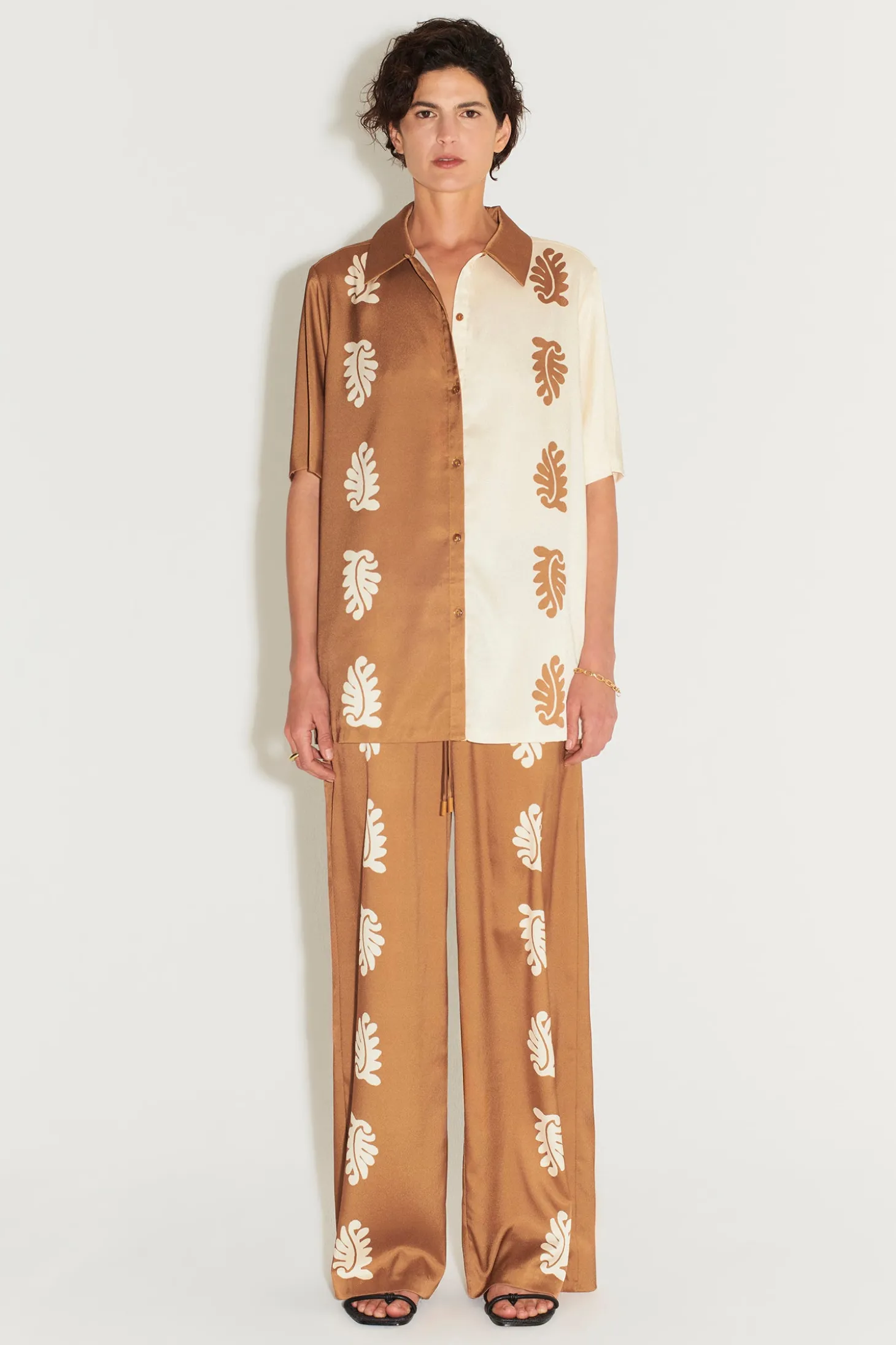 Bowden Relaxed Pant Stencil Leaf