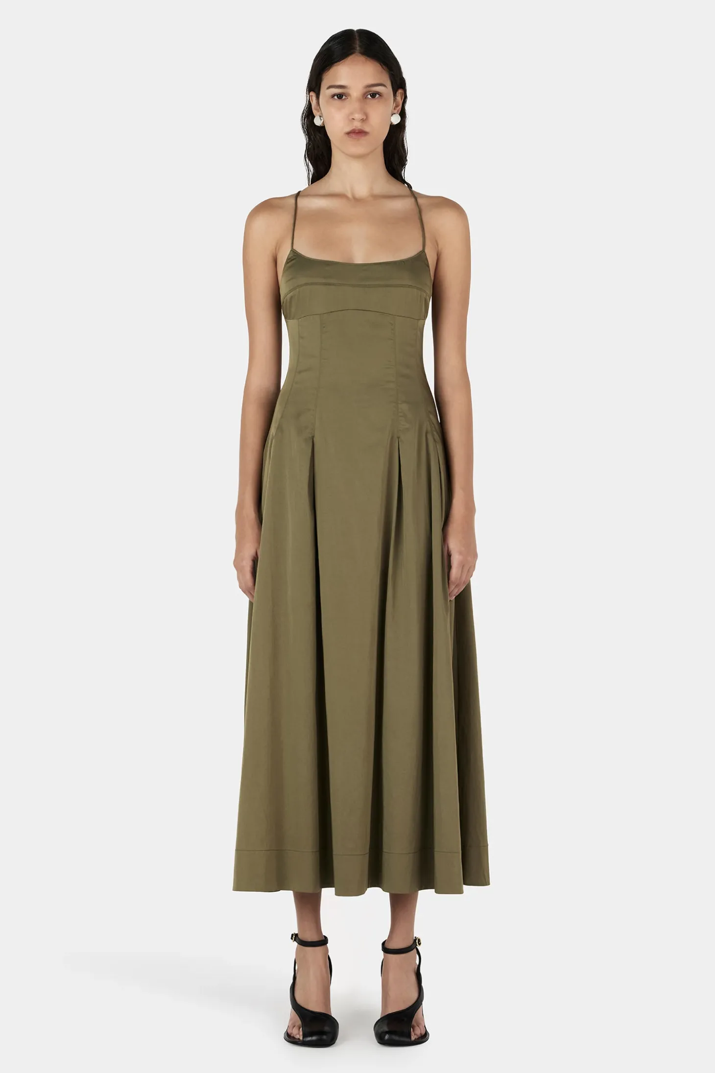 Carlotta Midi Dress Olive