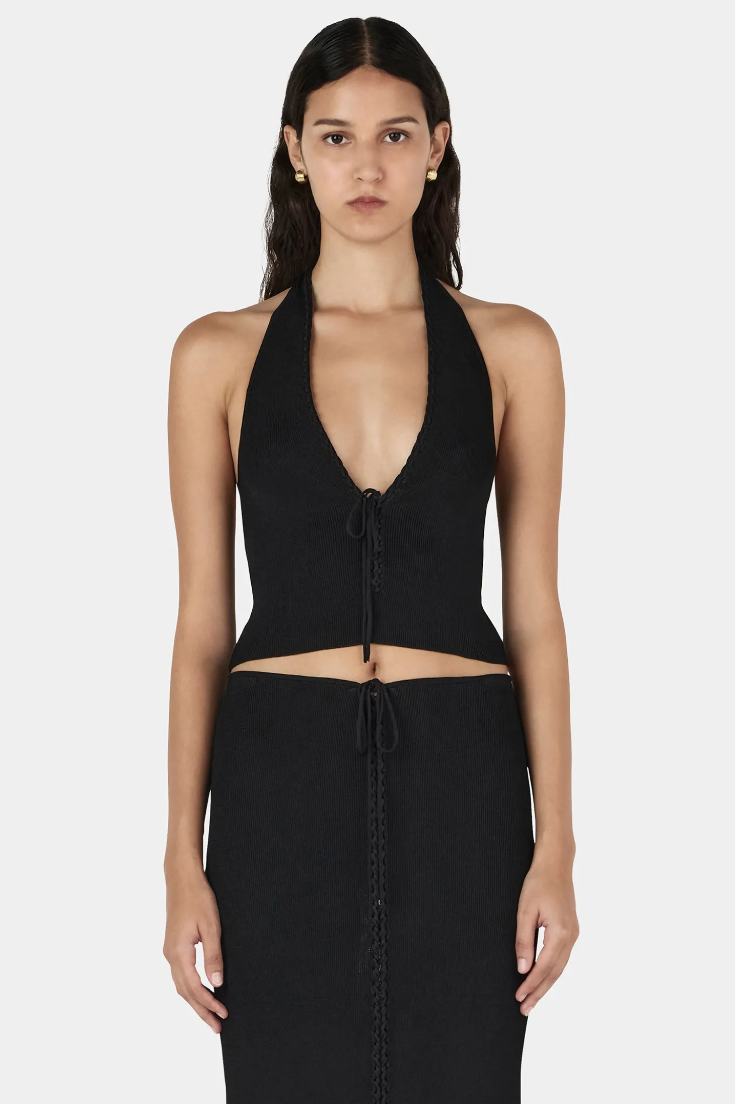 Ciao Knit Halter Black