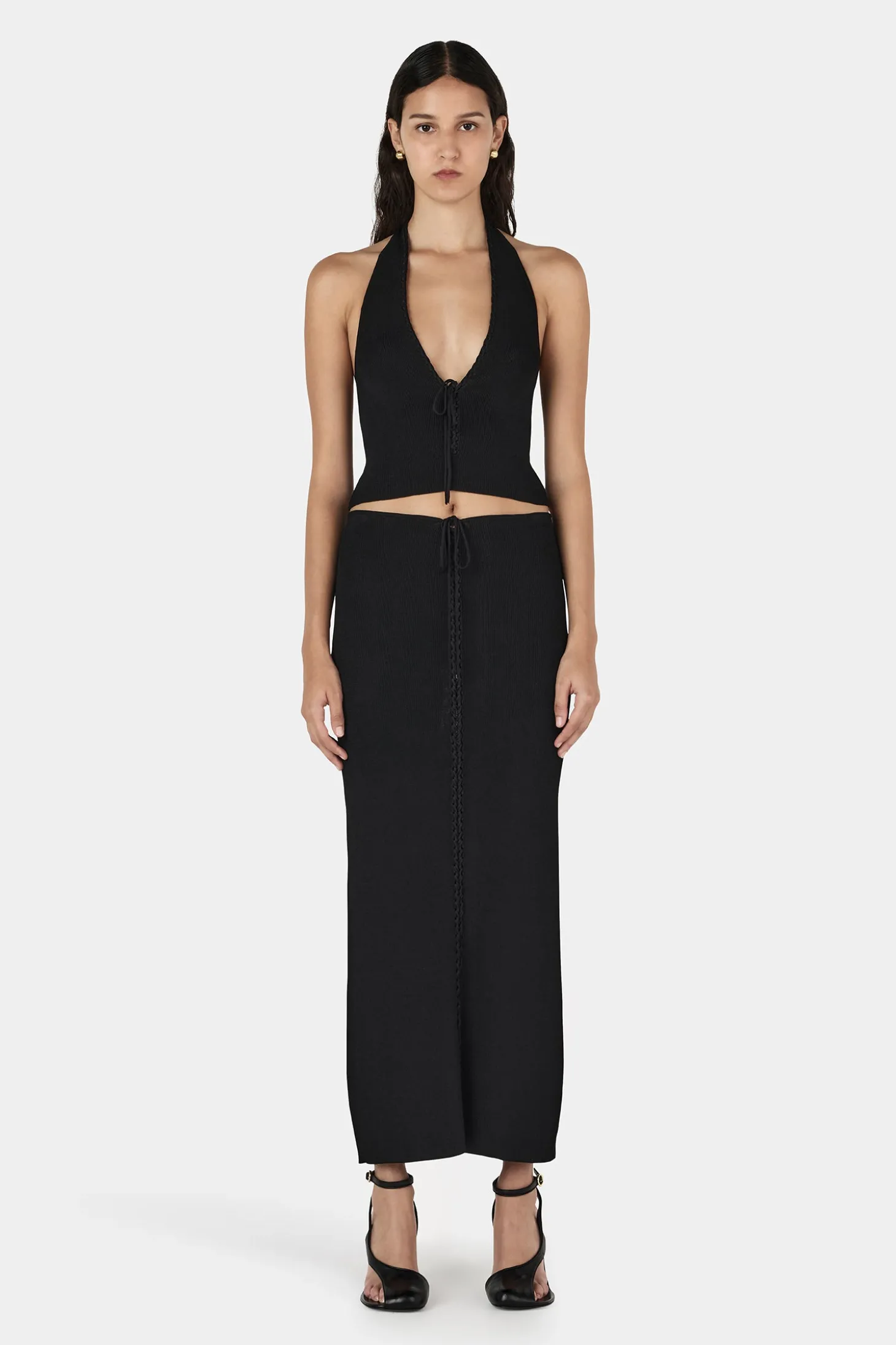 Ciao Knit Halter Black