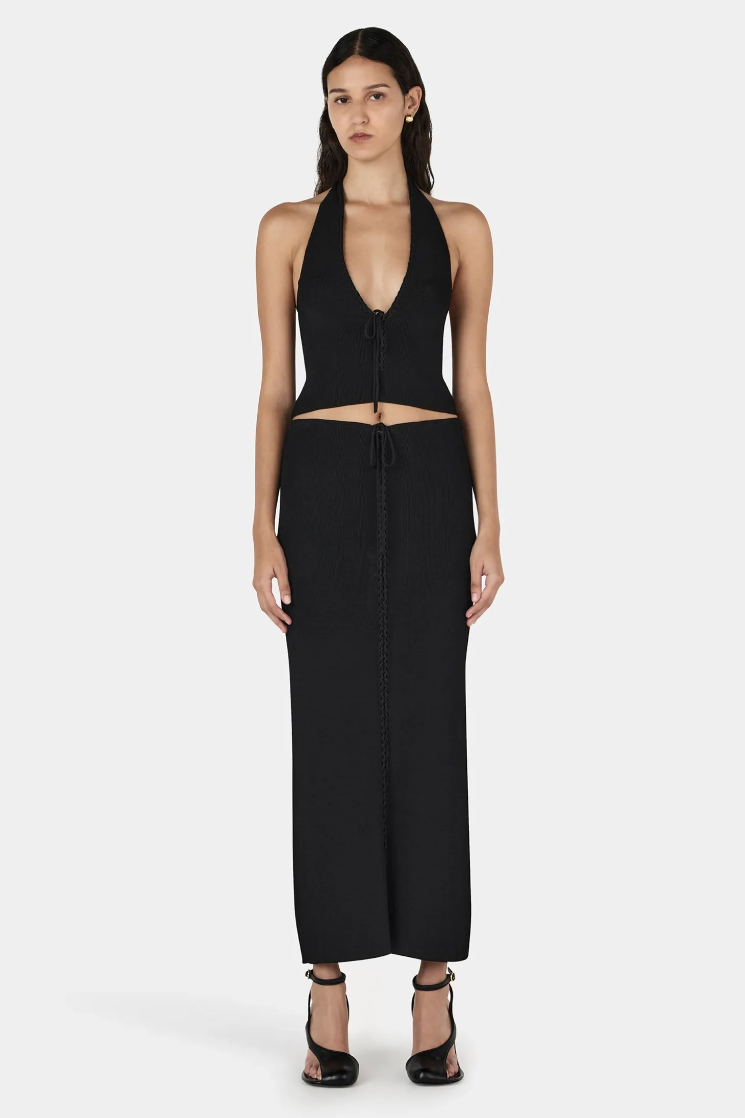 Ciao Knit Halter Black