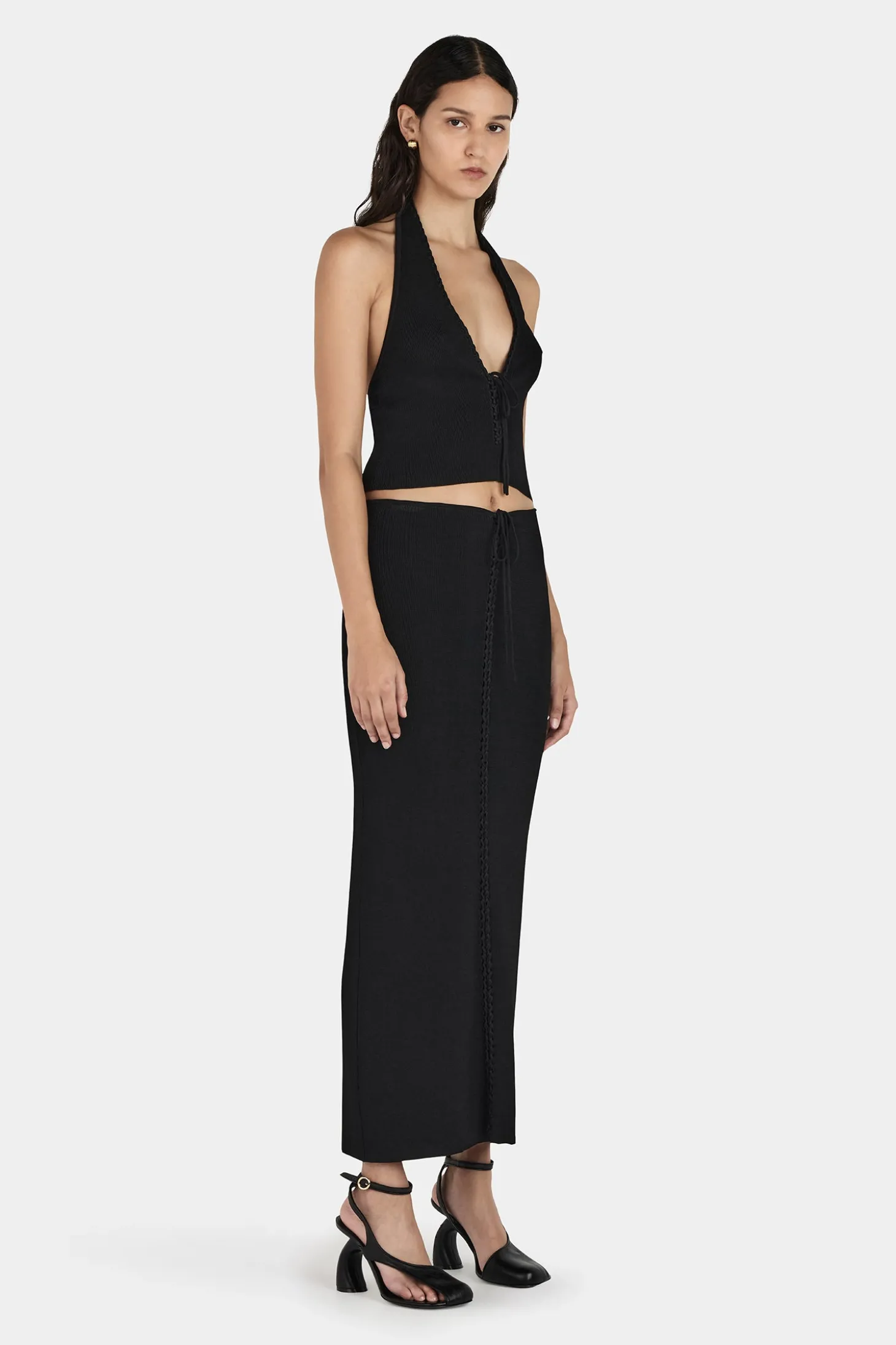 Ciao Knit Halter Black