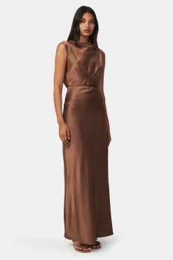 Clara Bias Dress Biscuit