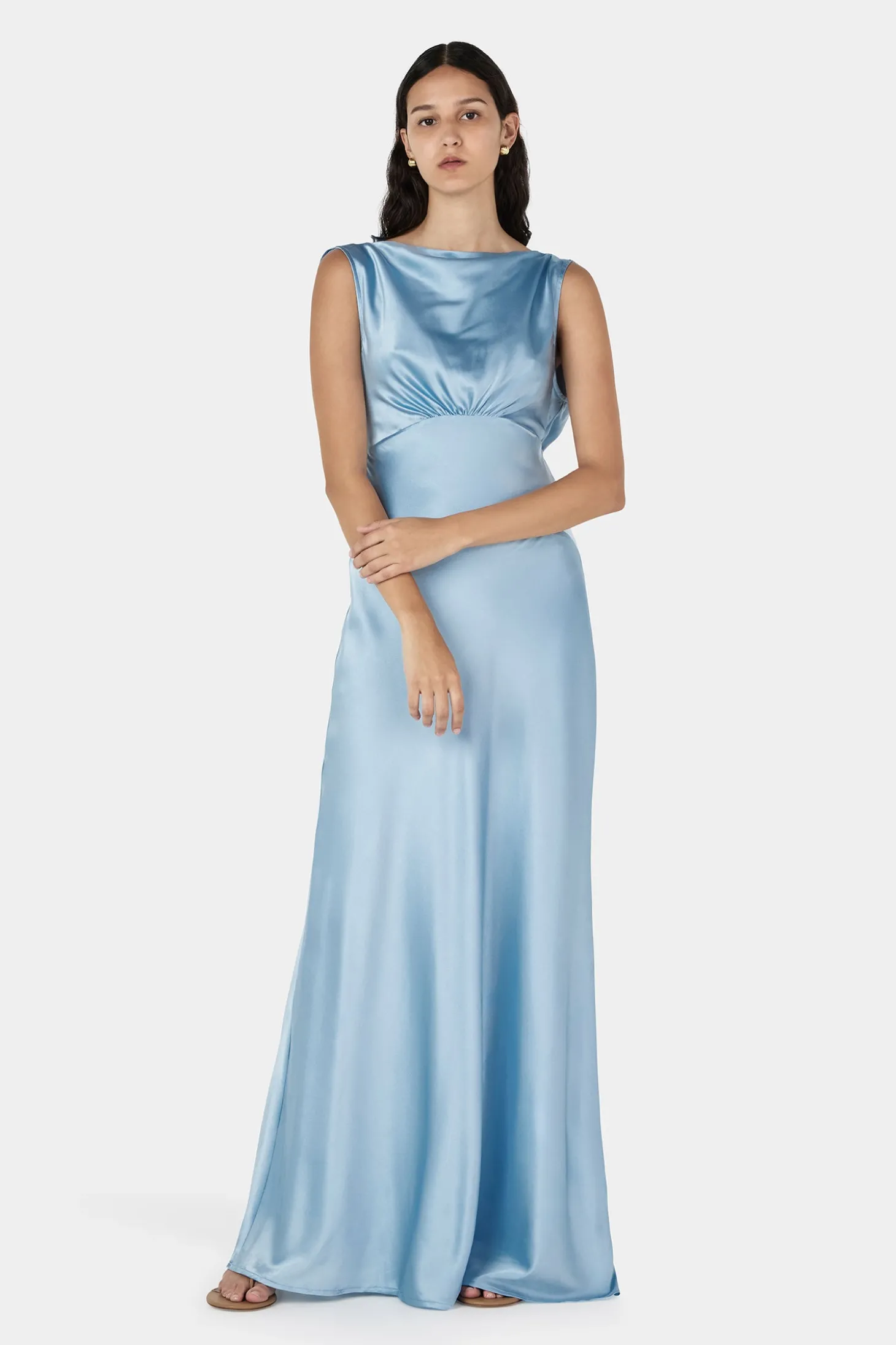 Clara Bias Dress Cornflower