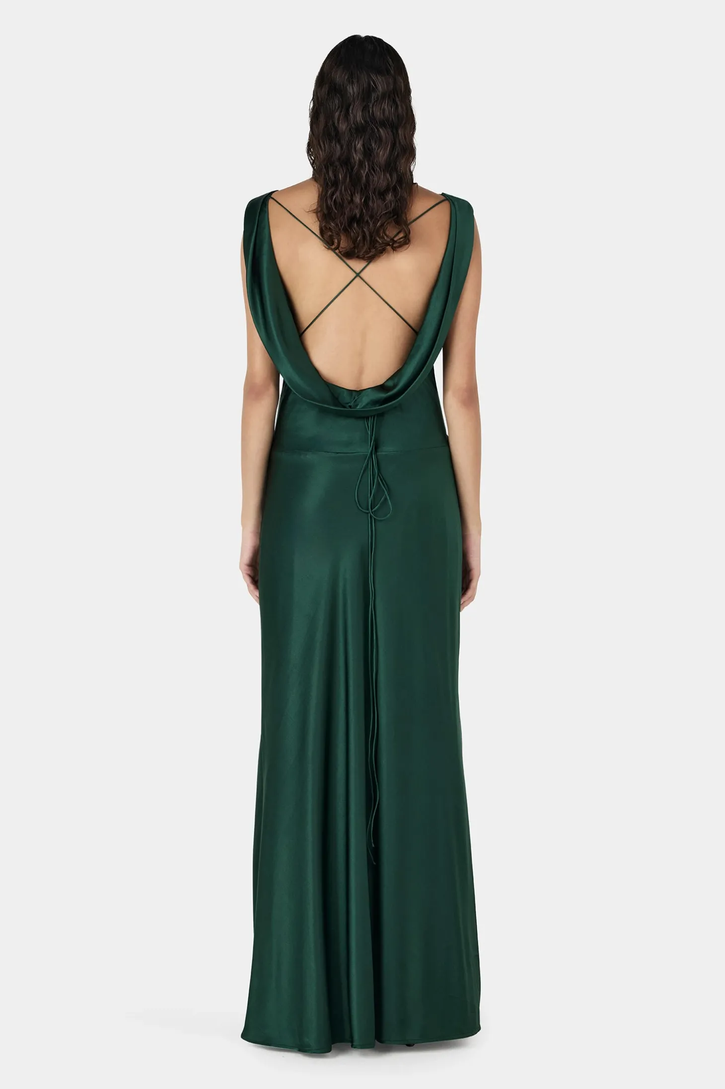 Clara Bias Dress Pine Green
