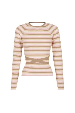 Clarence Backless Knit Top Neapolitan