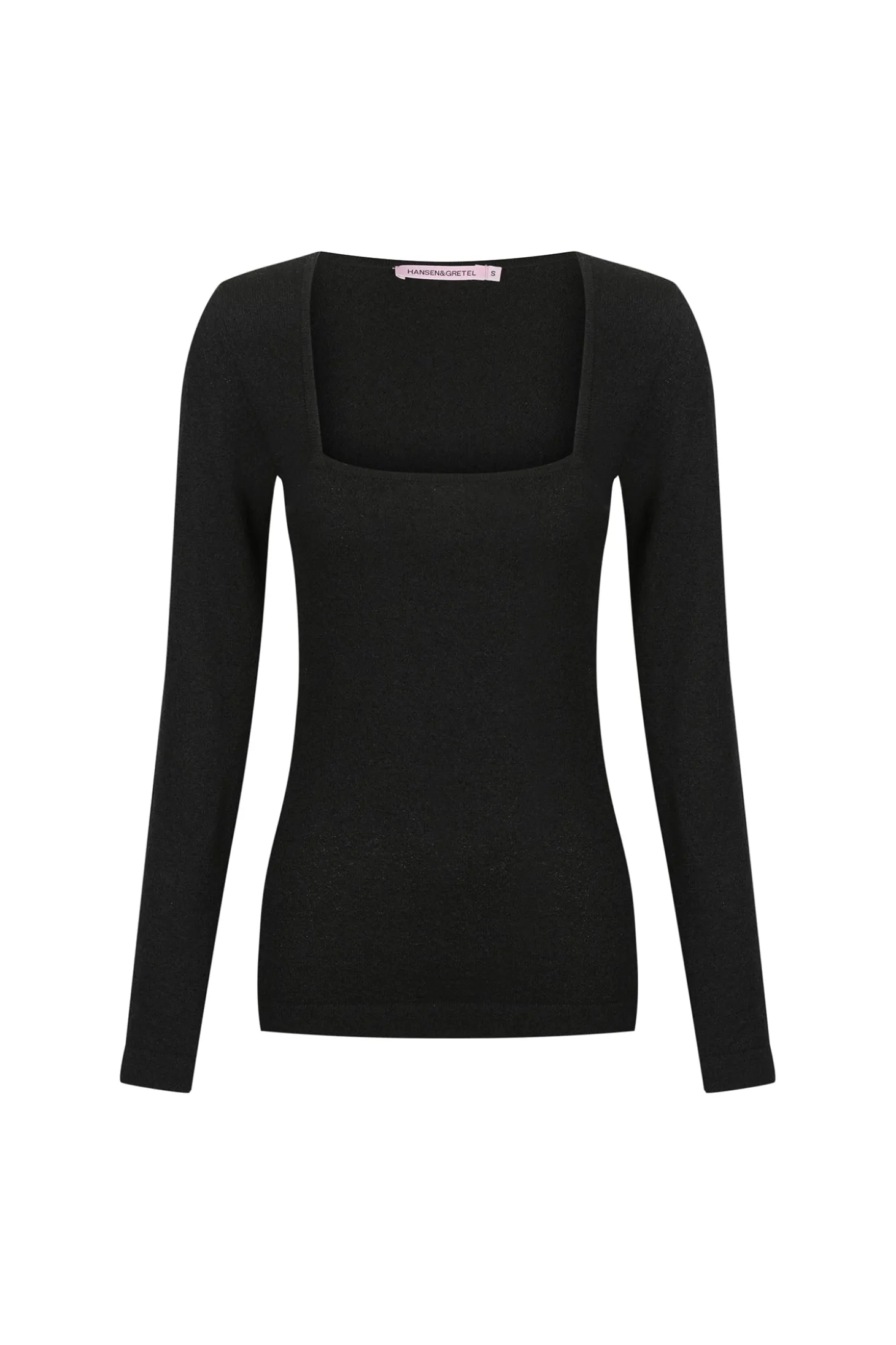 Cory Fitted Knit Top Black