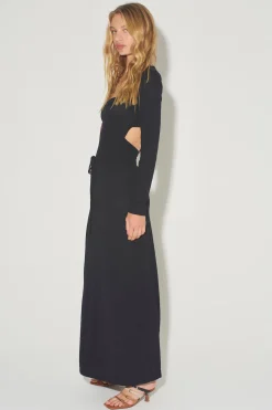 Cory Fitted Knit Top Black
