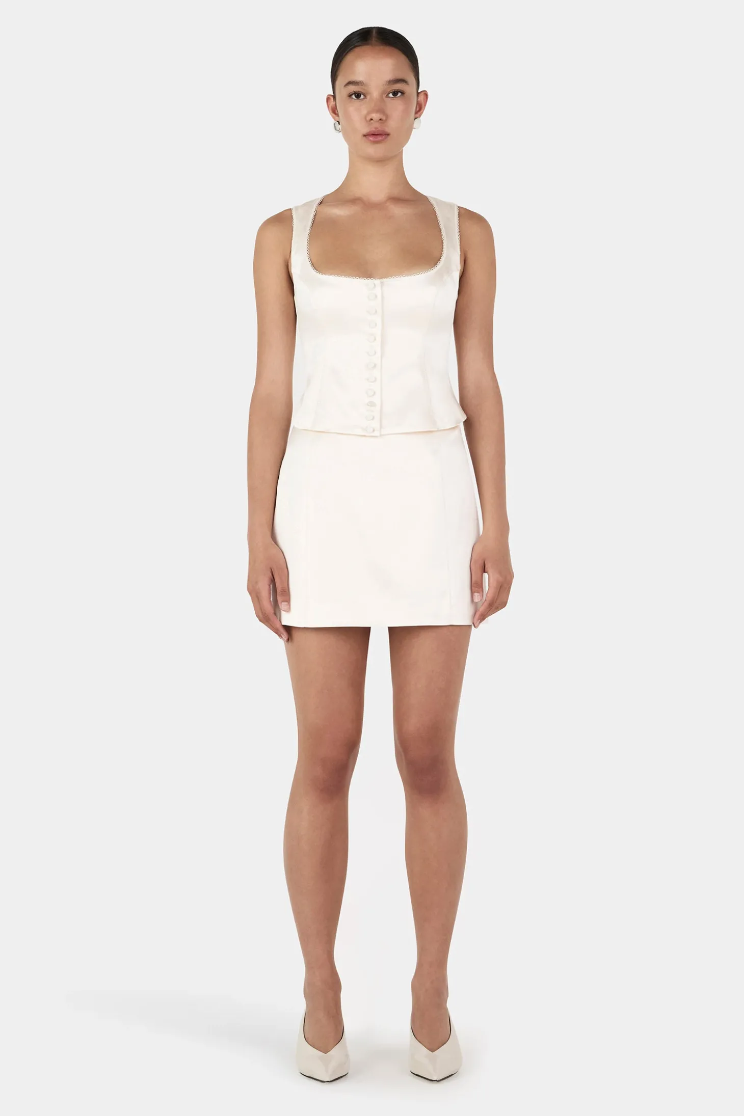 Cynthia Mini Skirt Bone