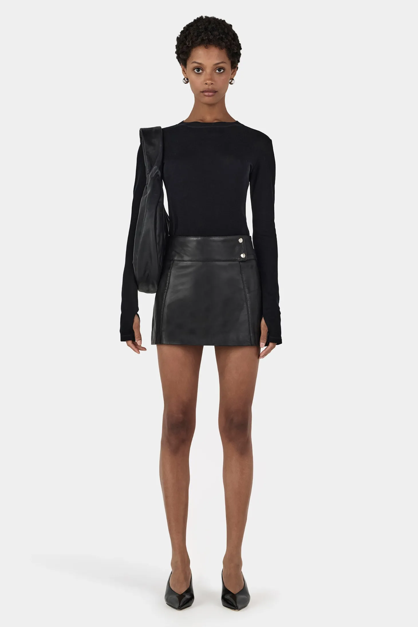 Dixie Leather Skirt Black