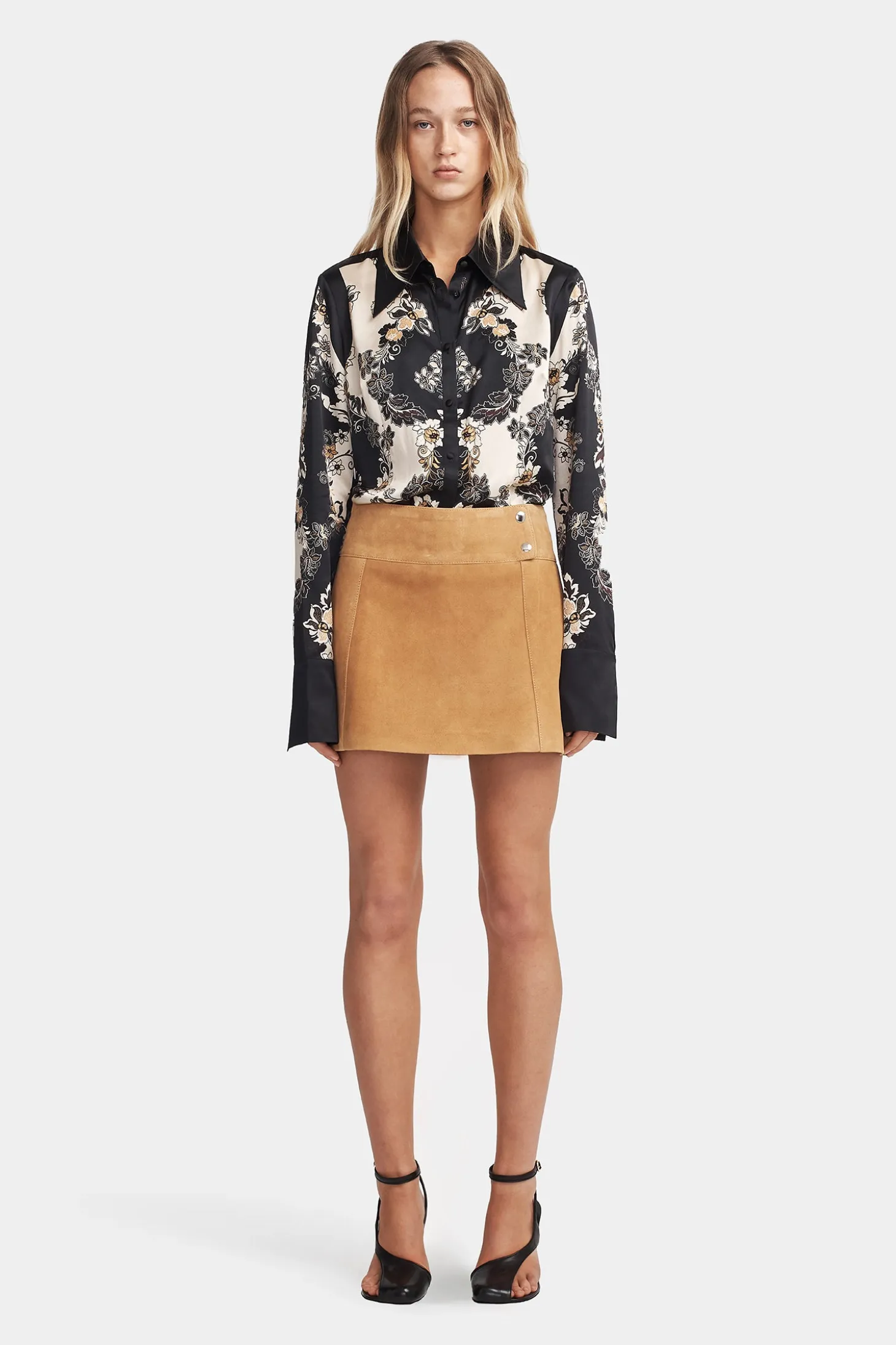 Dixie Suede Skirt Caramel