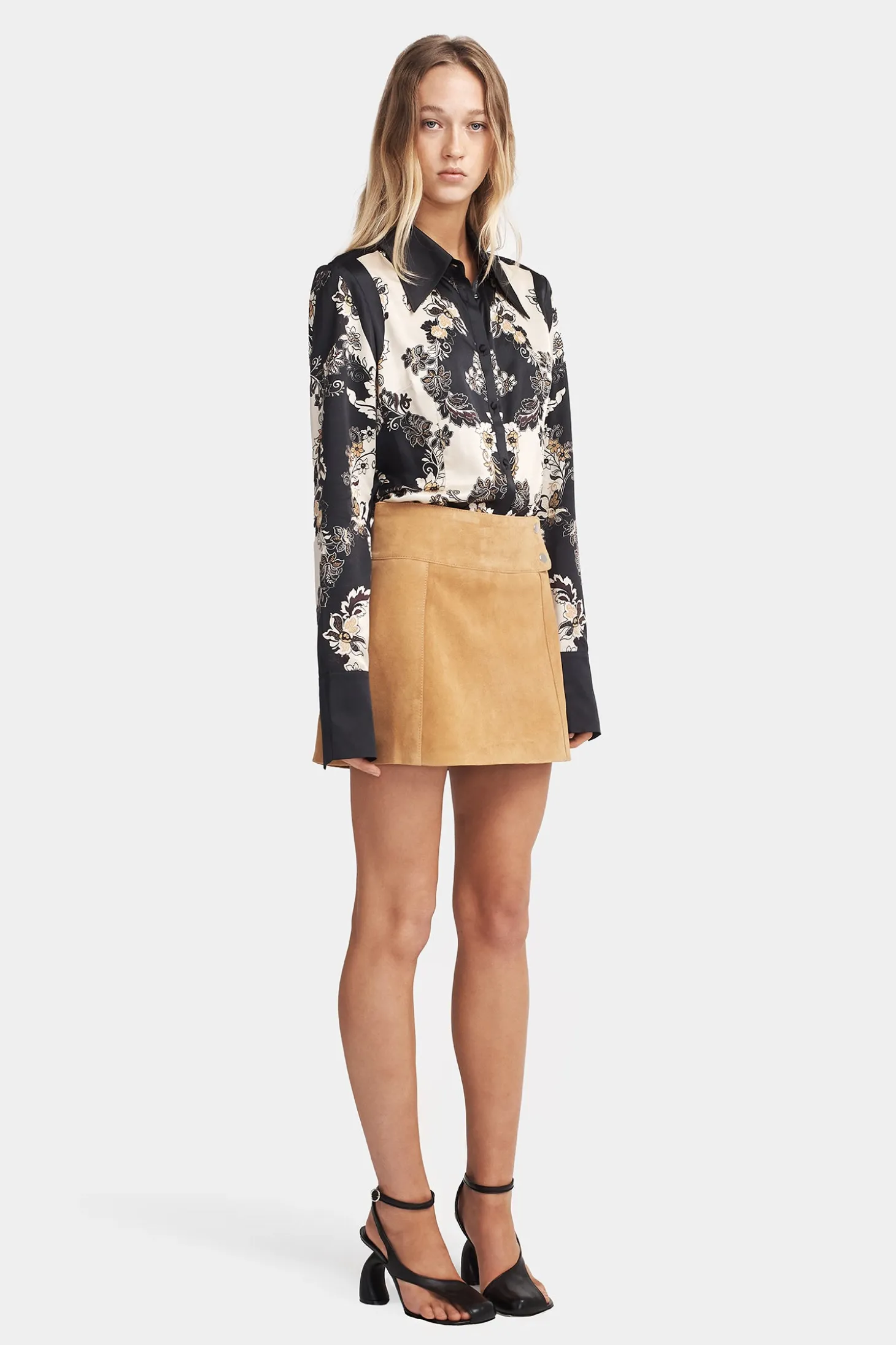 Dixie Suede Skirt Caramel