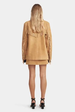 Dixie Suede Skirt Caramel
