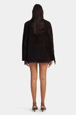 Dixie Suede Skirt Carob