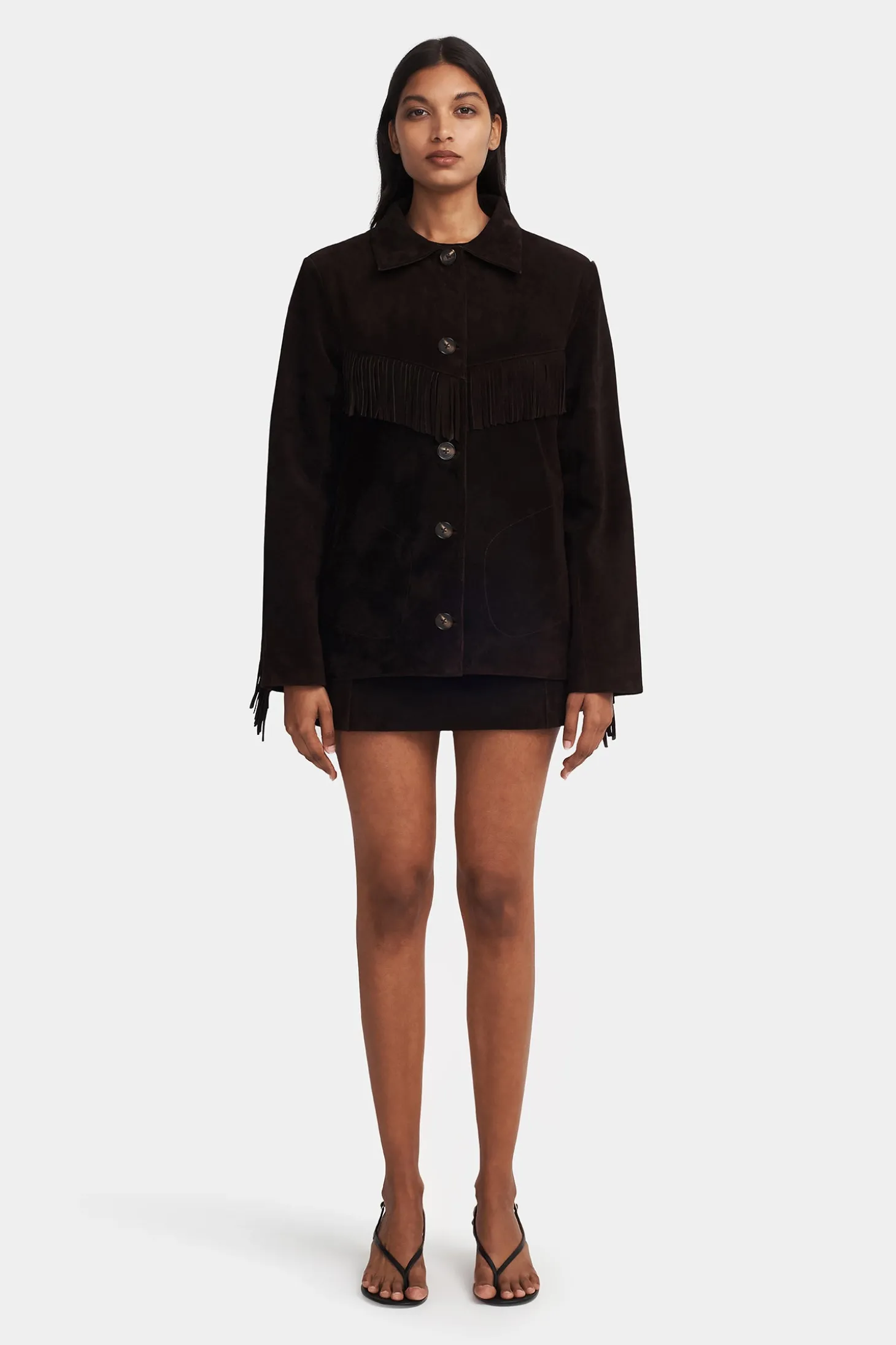 Dixie Suede Skirt Carob