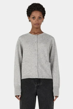 Dolly Cashmere Cardigan Grey Marle