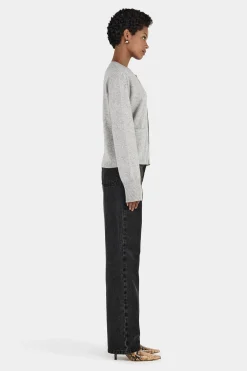 Dolly Cashmere Cardigan Grey Marle