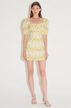 Ellie Mini Dress Ivory Dahlia