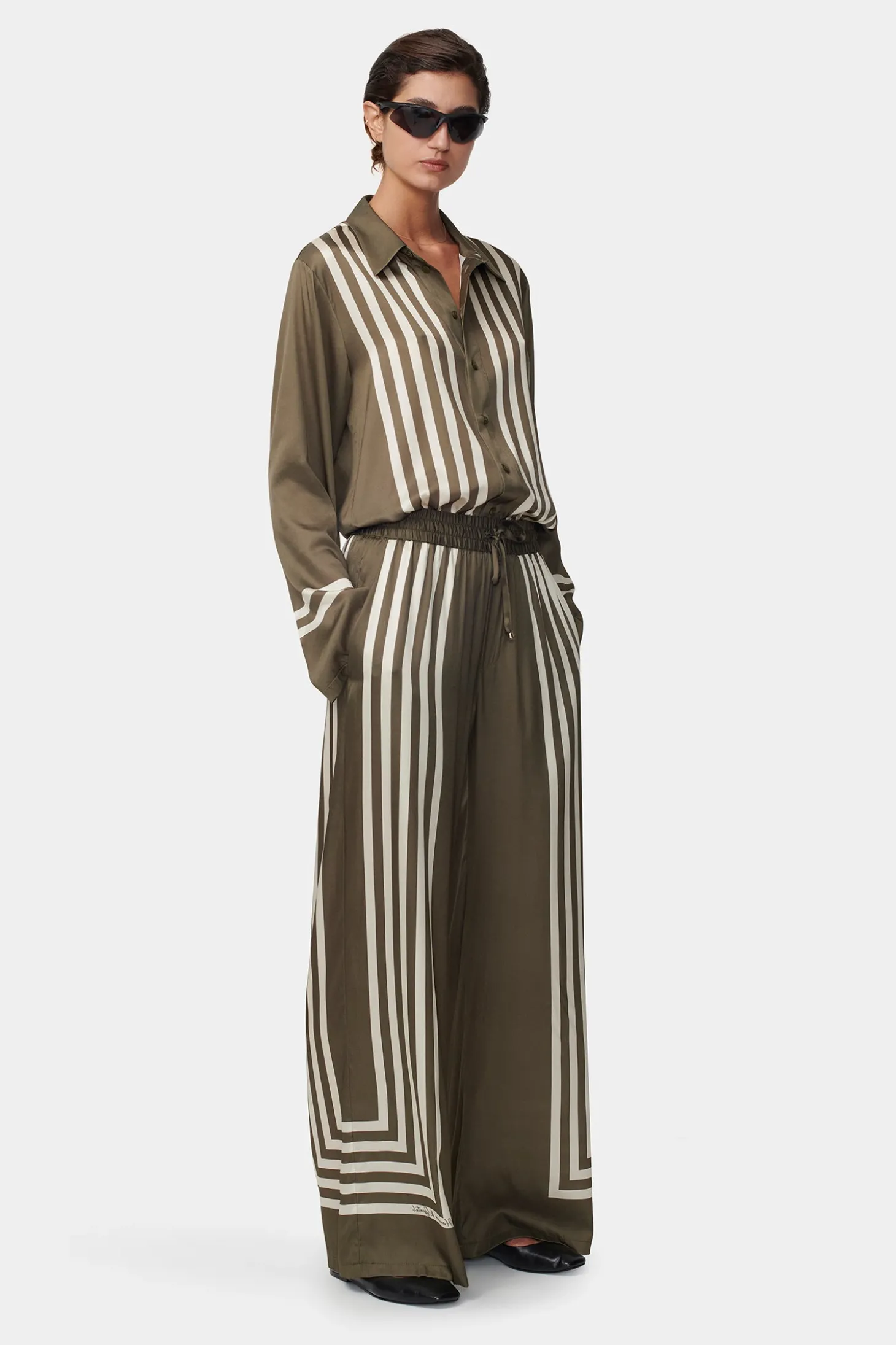 Empress Pant Moss Stripe