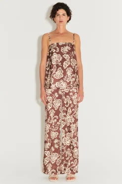 Eugenia Tailored Pant Chocolate Floral