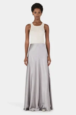 Femme Maxi Skirt Silver