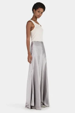 Femme Maxi Skirt Silver