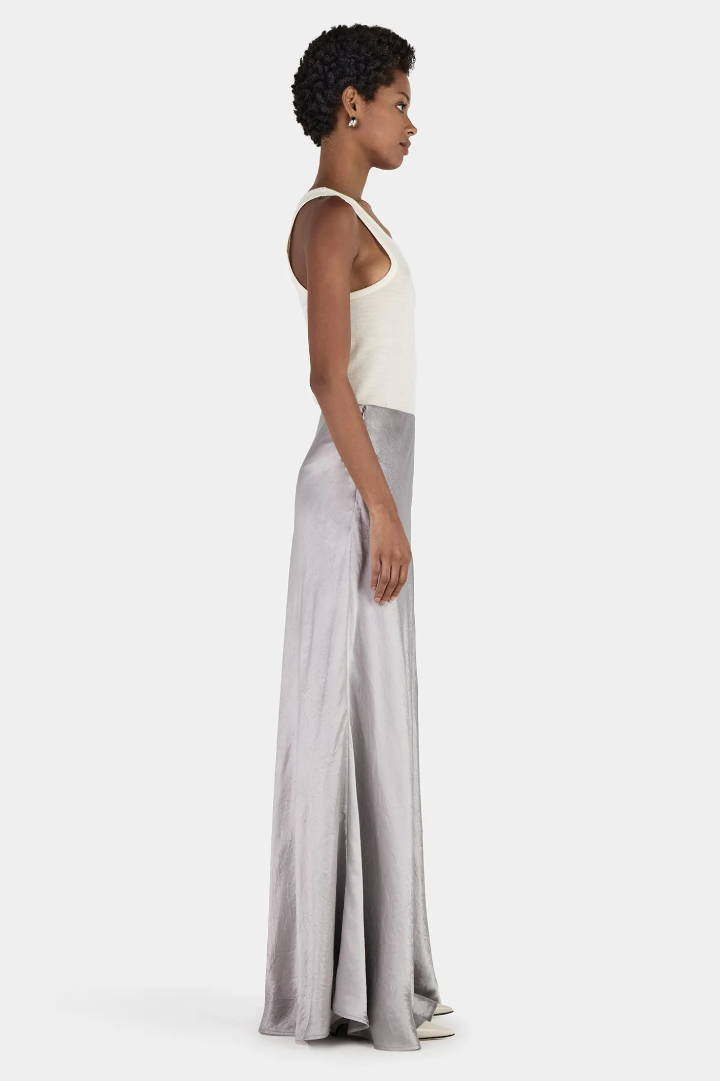 Femme Maxi Skirt Silver
