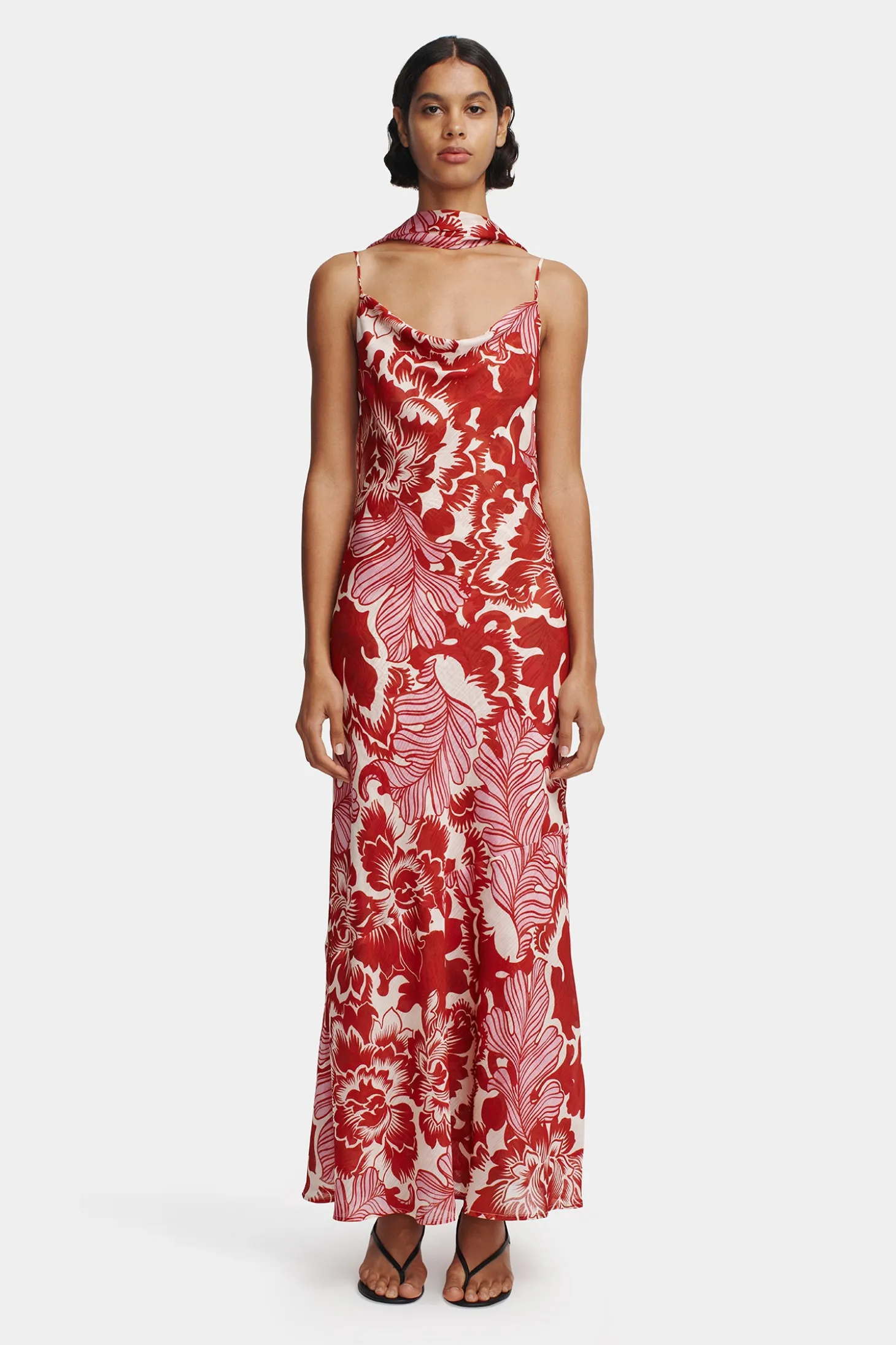 Florencia Midi Dress Scarlet Garden