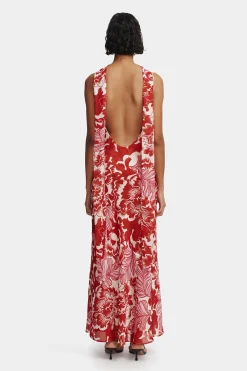 Florencia Midi Dress Scarlet Garden